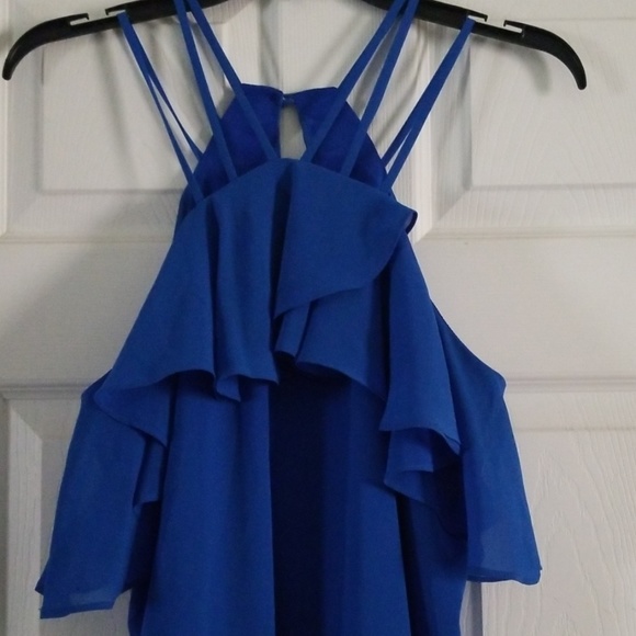 M Blue Ruffle Tank Dress - Picture 3 of 7